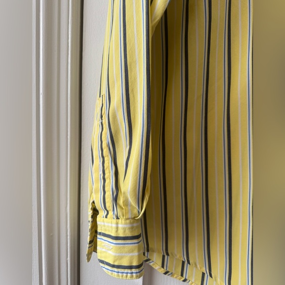 Chaps Yellow and Blue Striped Men's Shirt - Picture 6 of 8